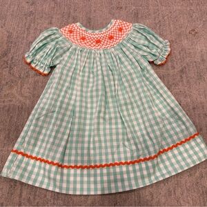 Smocked pumpkin dress